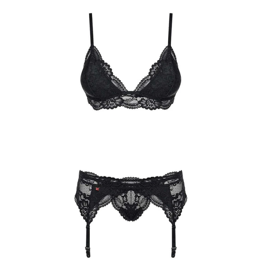 Набір з 3 предметів Obsessive 810-SEG-1 Чорний S/M: ціни та характеристики