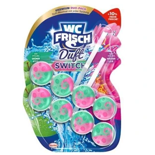 Вешалка для туалета WC Frisch Duft Switch «Яблоко и водяная лилия», 2 x 50 г