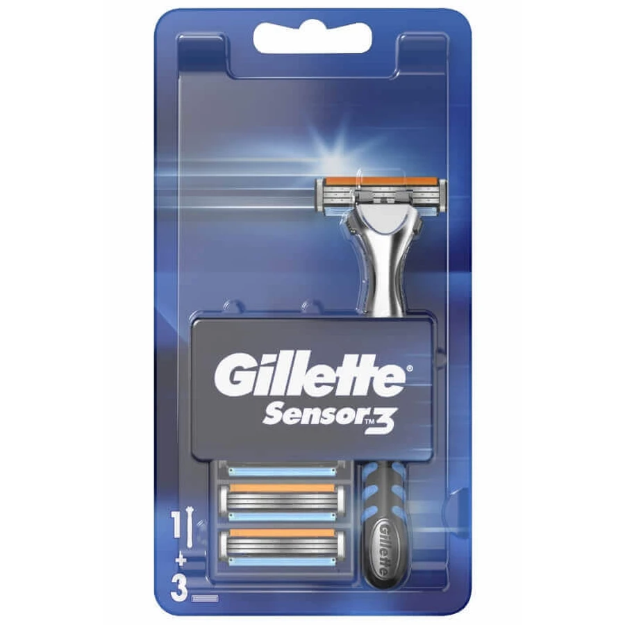 Бритва Gillette Sensor 3 + 4 лезвия: цены и характеристики