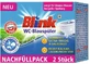 Blink, вставка для зливу унітазу, синя, 2 шт