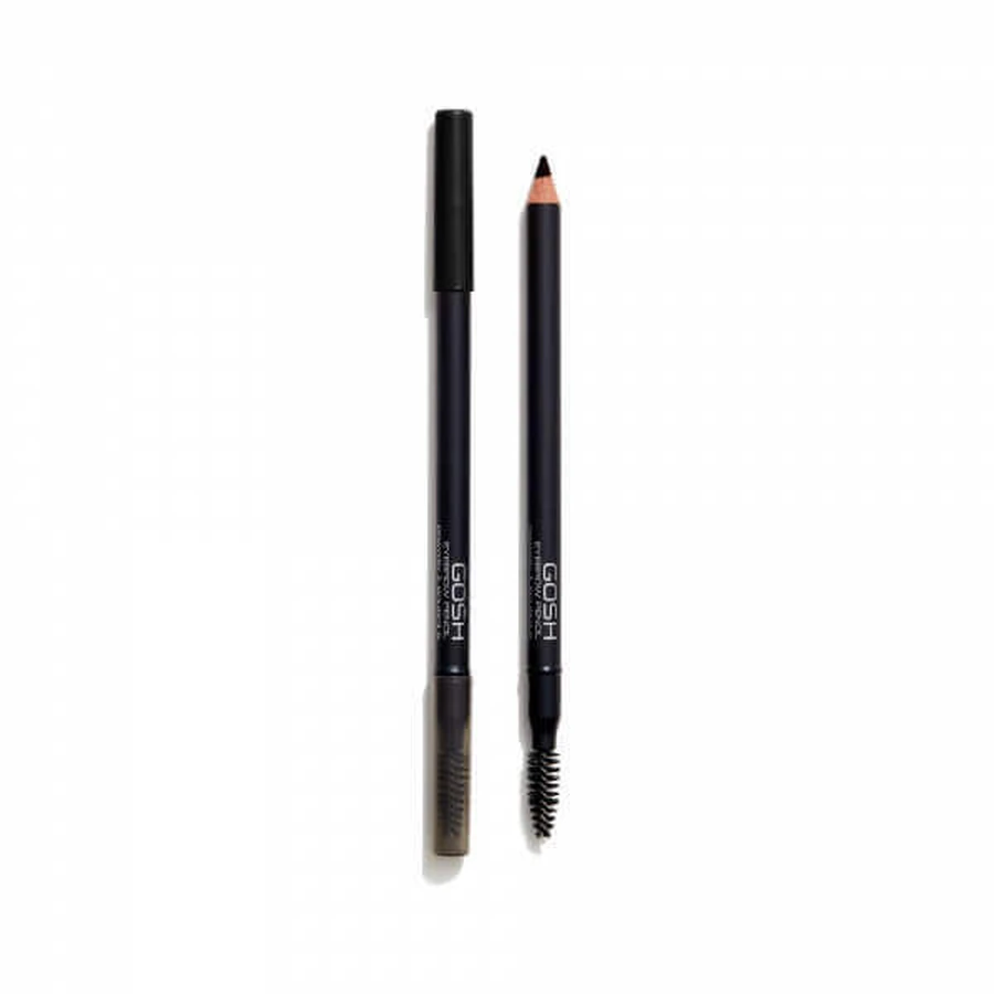 Олівець для брів Gosh зі щіточкою 02 Soft Black, 1,2 г: ціни та характеристики