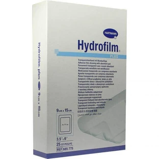 Прозорий перев'язувальний матеріал Hydrofilm Plus, 9x15 см (685775), 25 штук, Hartmann