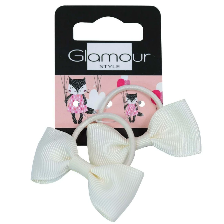 Кремовые резинки для волос Glamour Kids с бантиками, 2 шт.: цены и характеристики