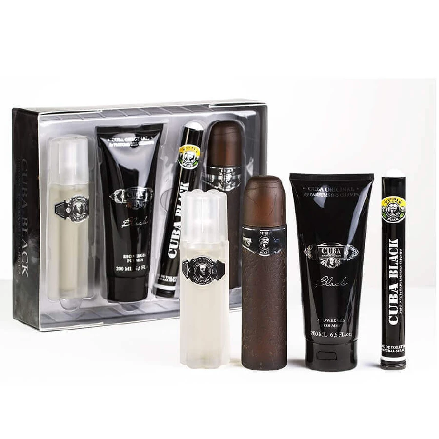 Cuba Original Cuba Black Set Eau de Toilette 100 мл + Eau de Toilette 35 мл + Shower Gel 200 мл + Aftershave Spray 100 мл: цены и характеристики