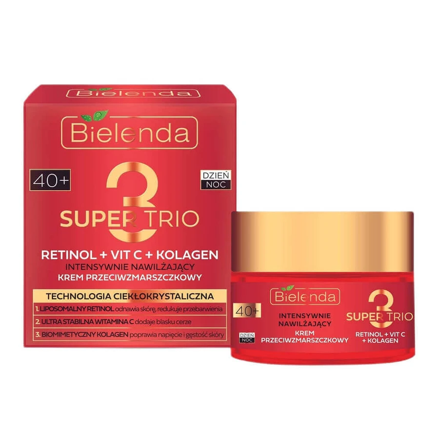 Интенсивно увлажняющий крем против морщин Bielenda Super Trio 40+, 50 мл: цены и характеристики