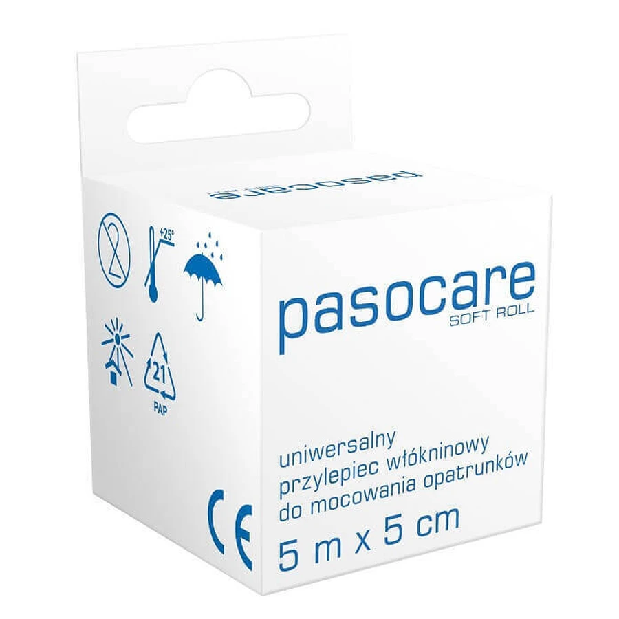 Пластир Pasocare нетканий в рулоні 5м х 5см Soft Roll 1 шт.: ціни та характеристики