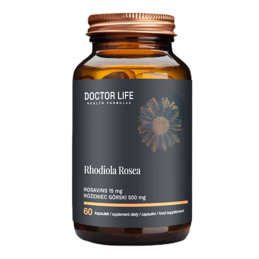 Doctor Life екстракт кореня родіоли рожевої 500 мг і розавін 15 мг, 60 капсул: ціни та характеристики