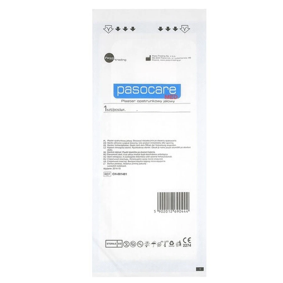 Пластыри Pasocare Med, стерильные, 10 см x 35 см, 1 шт.: цены и характеристики