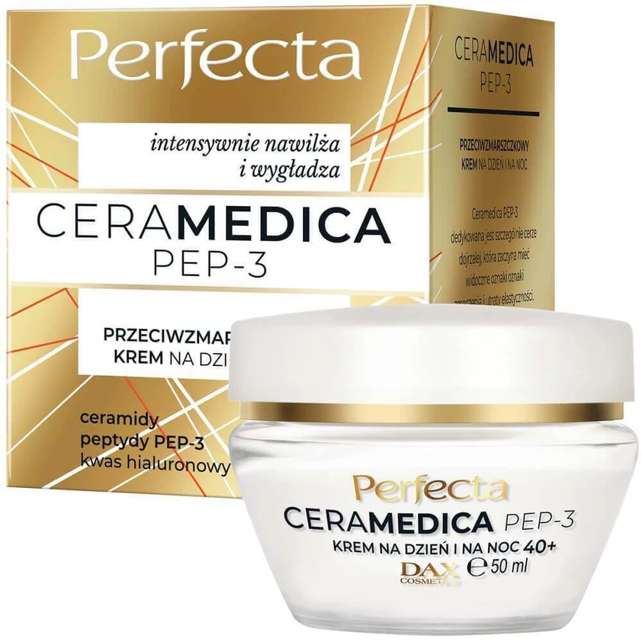 Perfecta Ceramedica Pep-3 денний і нічний крем проти зморшок 40+, 50 мл: ціни та характеристики
