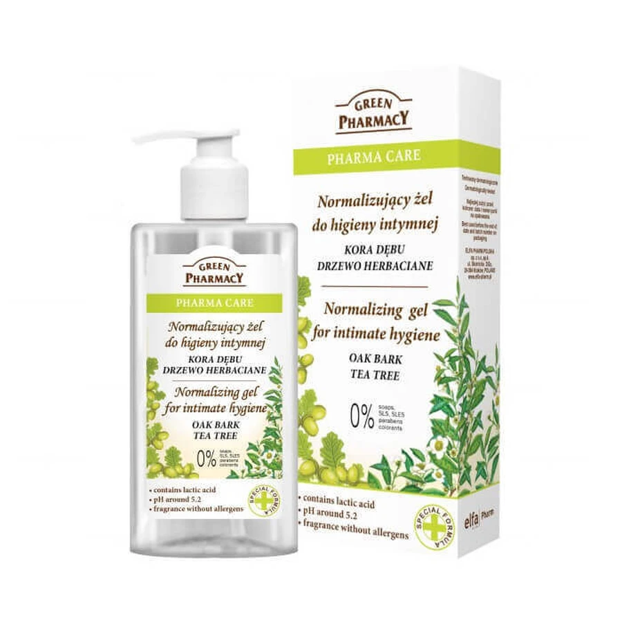 Green Pharmacy, Pharma Care, гель для интимной гигиены, нормализующий, кора дуба, 300 мл: цены и характеристики