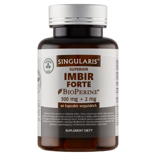 Singularis, Ginger Forte Bioperine 500 мг + 2 мг, 60 капсул