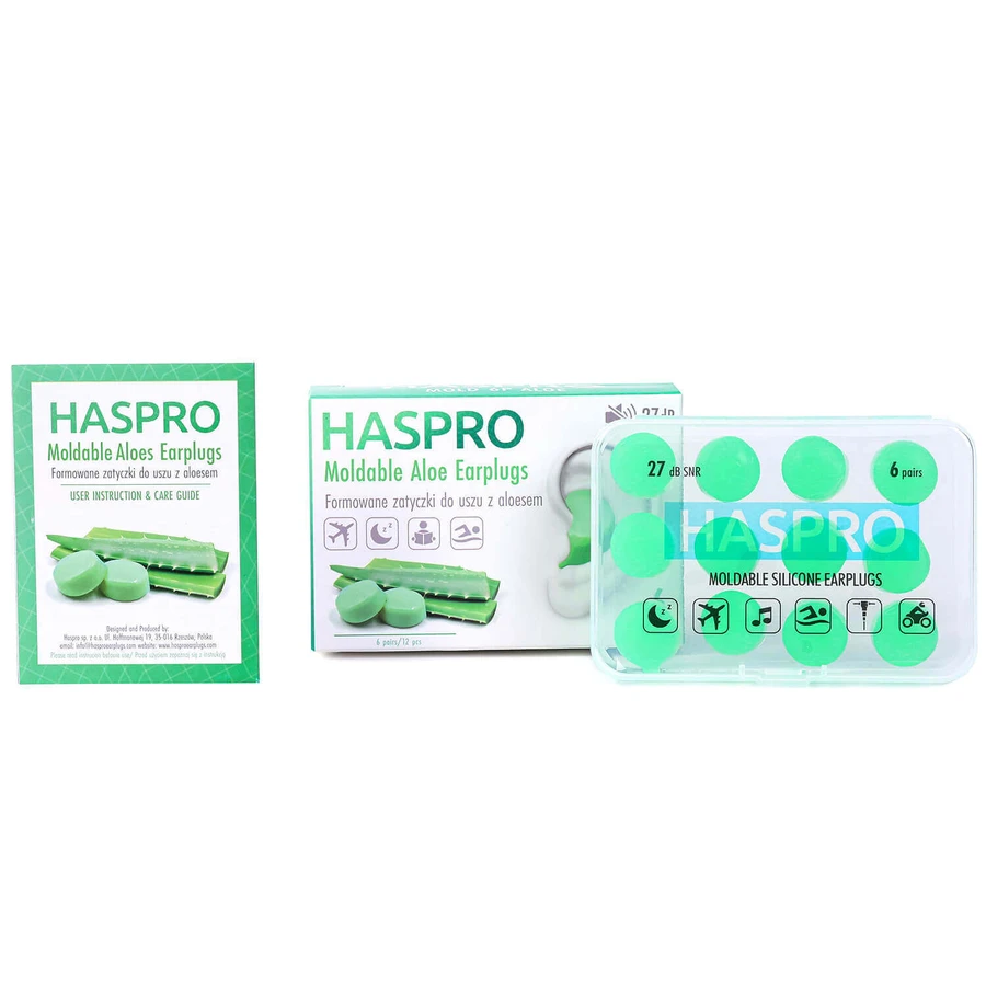 Haspro, dopuri de urechi turnate cu aloe vera, 12 bucăți: цены и характеристики