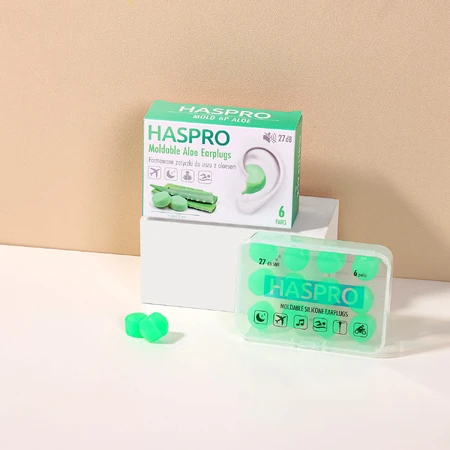Haspro, dopuri de urechi turnate cu aloe vera, 12 bucăți: цены и характеристики