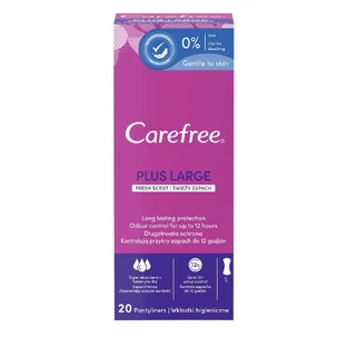 Carefree Plus Large Panty Liners Fresh Scent, 20 шт