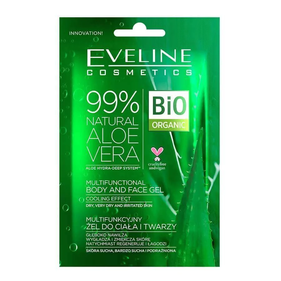 Eveline Cosmetics 99% натуральный гель алоэ вера многофункциональный гель для тела и лица, 20 мл: цены и характеристики
