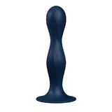Дилдо Satisfyer Double Ball-R с шариками гейши, тёмно-синее, 1 шт.