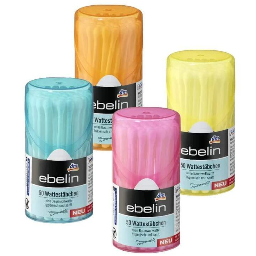 Ebelin, Cotton Buds, 50 шт: ціни та характеристики