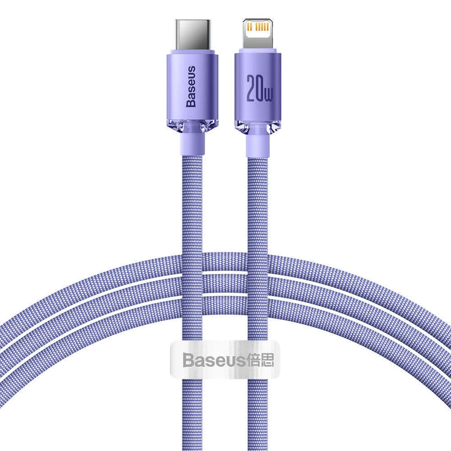 Кабель Baseus CAJY000205 Lightning - USB-C PD, 20 Вт, 480 Мбит/с, 1,2 м, фиолетовый: цены и характеристики