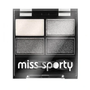 Тени для век Miss Sporty Studio Colour Quattro, оттенок 404, дымчатый/дымчатый черный, 5 г