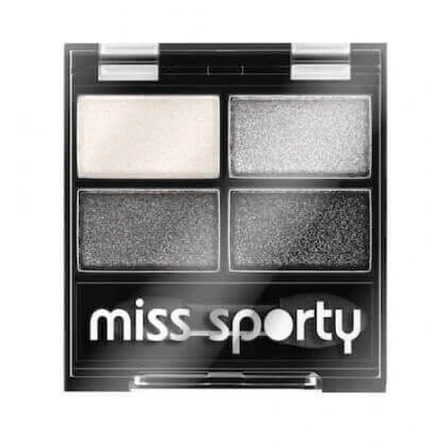 Тени для век Miss Sporty Studio Colour Quattro, оттенок 404, дымчатый/дымчатый черный, 5 г: цены и характеристики