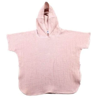 Муслінове пончо з капюшоном, 2-3 роки, рожевий, Baltic Bebe