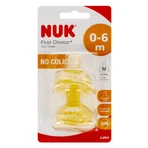 NUK First Choice+, tetină pentru biberon, латекс, mărimea M, 701236, 0-6 luni, 2 bucăți: ціни та характеристики