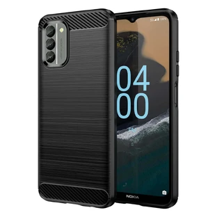  Карбоновий силіконовий чохол для Nokia G400, чорний