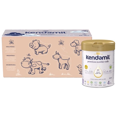 Суха молочна суміш Kendamil Premium 4 HMO+ від 24 місяців, 3 шт. по 800 г + Бальзам для губ: ціни та характеристики