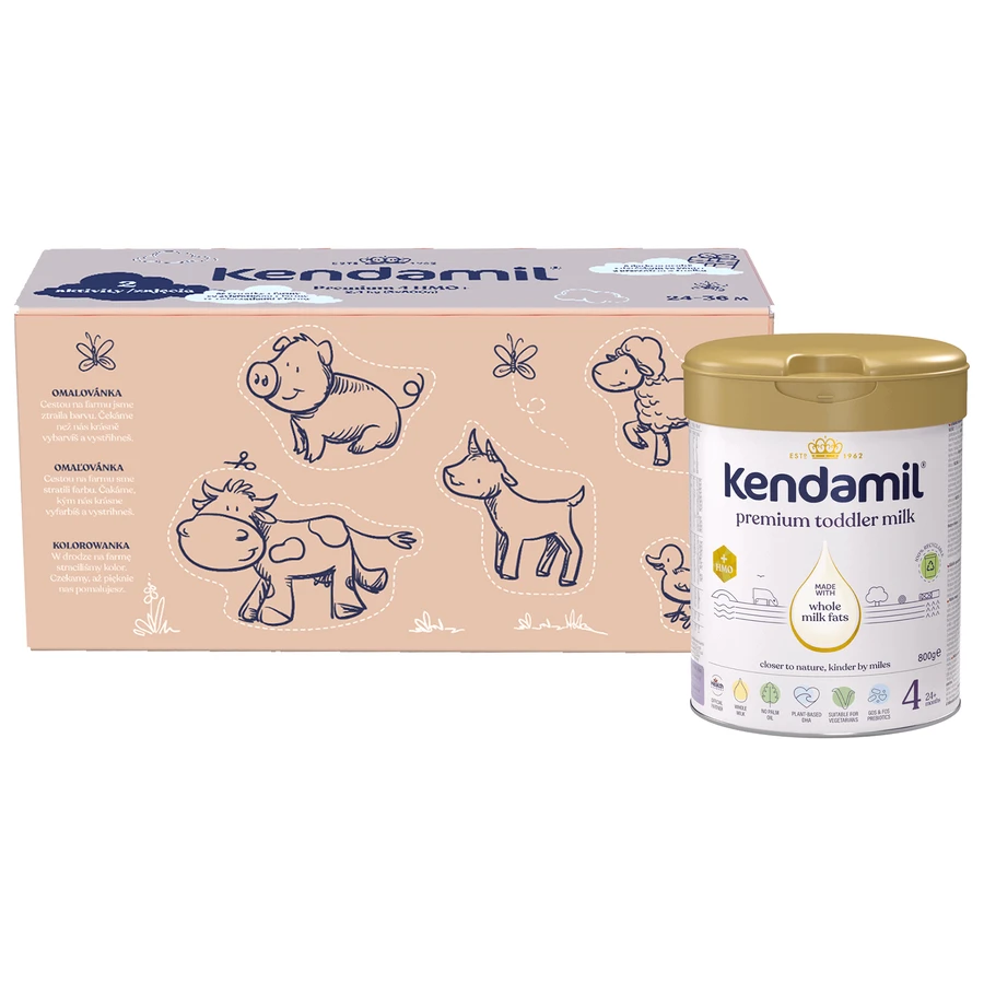 Суха молочна суміш Kendamil Premium 4 HMO+ від 24 місяців, 3 шт. по 800 г + Бальзам для губ: ціни та характеристики