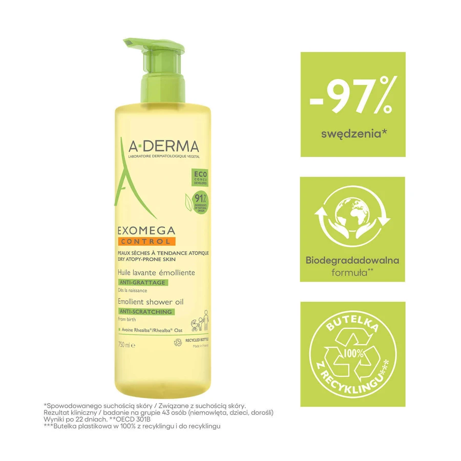 Набор A-Derma Exomega Control, улей де дюш эмолиент, пилюля, используемая для лечения, де-ла-наштере, 750 мл + крем-де-эмолиент, пилюля, используемая для лечения, 400 мл: цены и характеристики