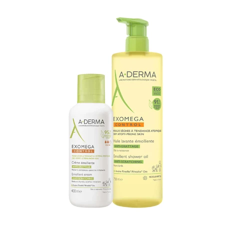 Набор A-Derma Exomega Control, улей де дюш эмолиент, пилюля, используемая для лечения, де-ла-наштере, 750 мл + крем-де-эмолиент, пилюля, используемая для лечения, 400 мл: цены и характеристики