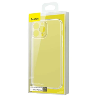 Чехол Baseus Frosted Glass для iPhone 13 Pro Max, жёсткий чехол с гелевой рамкой, прозрачный (ARWS000202)