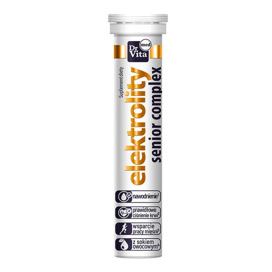 Dr Vita Electrolytes Senior Complex с соком, 20 шипучих таблеток: цены и характеристики