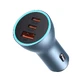 Автомобільний зарядний пристрій Baseus Golden Contactor Pro USB-A + 2x USB-C 65W QC4.0 Blue (CGJP010003)
