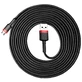 Baseus Cafule Cable Durable Nylon Cable USB / Micro USB 2A 3M Black and Red (CAMKLF-H91)