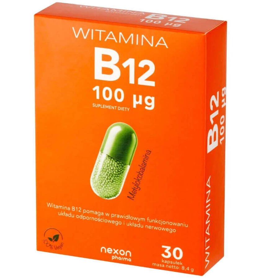 Nexon Pharma Вітамін B12 100 мкг, 30 капсул: ціни та характеристики