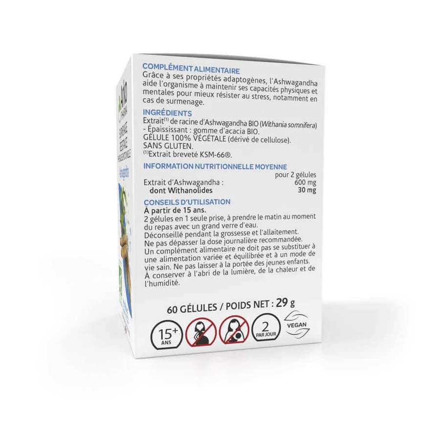 Ашваганда Arkopharma Arkocapsule Ashwagandha Bio Overload, 60 капсул: ціни та характеристики