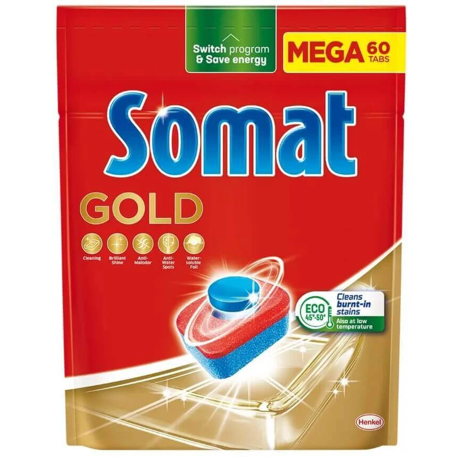 Таблетки для посудомийної машини Somat Gold, 60 шт: ціни та характеристики