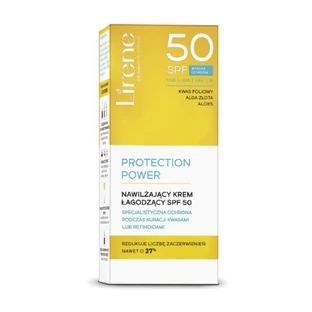 Lirene, Power Protection зволожуючий заспокійливий крем SPF 50, 50 мл