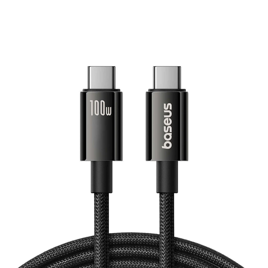 Кабель Baseus Tungsten Gold USB-C 3.2 / USB-C 3.2 100W 4K 60Hz 1.5m - чорний: ціни та характеристики