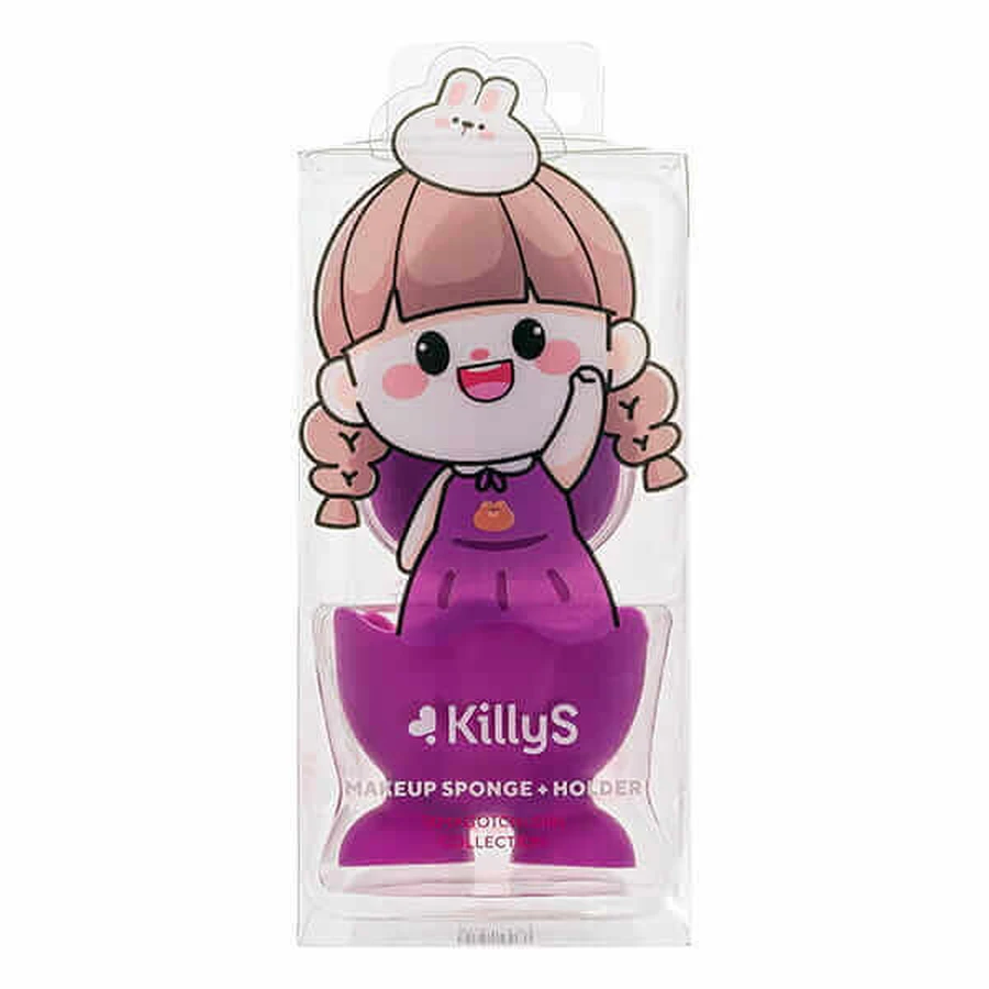 Спонж для макіяжу KillyS Tamagotchi Girl Violet з підставкою, 1 шт: ціни та характеристики