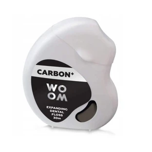 Расширяющаяся зубная нить Woom Carbon+ с активированным углем, 30 м