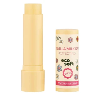 Дневной крем для губ Ecosoft Lippy с кокосом и ароматом ванильного молока, 4,8 г