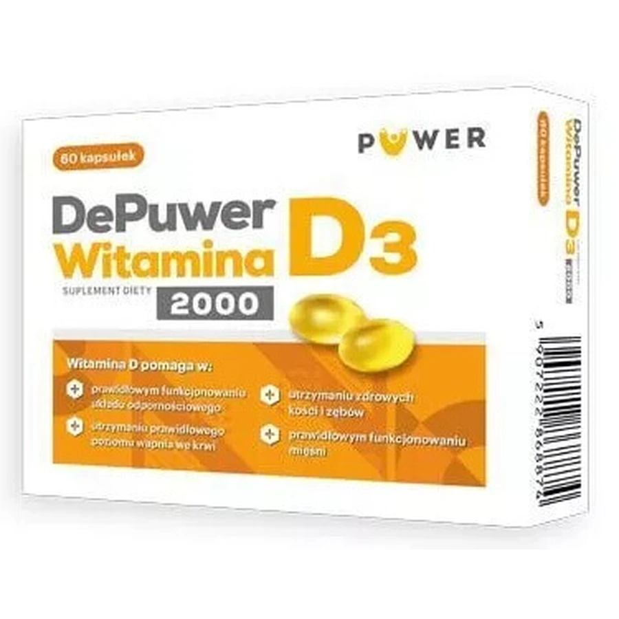 Вітамін D3 2000 DePuwer Vitamina D3 2000, 60 капсул: ціни та характеристики