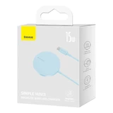 Магнитное зарядное устройство Baseus Simple Mini3 MagSafe Qi 15 Вт, синее