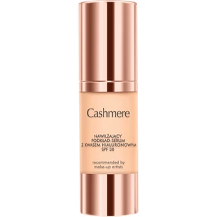 Увлажняющая тональная основа-сыворотка Cashmere с гиалуроновой кислотой SPF30 01 Натуральный бежевый, 30 мл