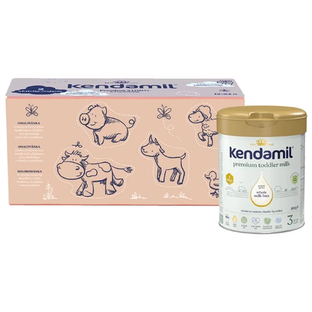 Суха молочна суміш Kendamil Premium 3 HMO+ від 12 місяців, 3 шт. по 800 г + Бальзам для губ: ціни та характеристики