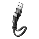 Плоский кабель Baseus Nimble USB/USB-C с держателем 2A 0.23M, черный (CATMBJ-01)