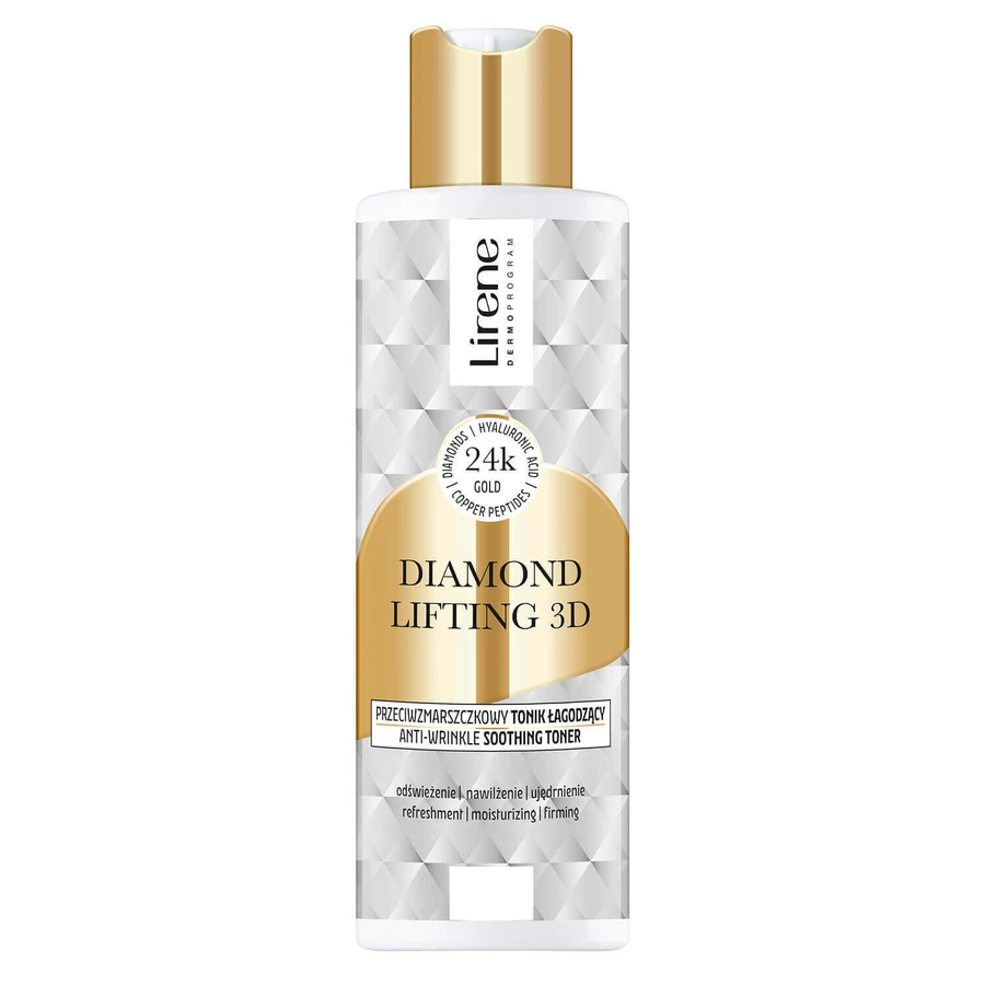 Lirene Diamond Lifting 3D Soothing Tonic, проти зморшок, 200 мл: ціни та характеристики
