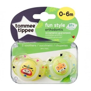 Пуска Tommee Tippee Fun Style 0-6м жовта, 2 шт